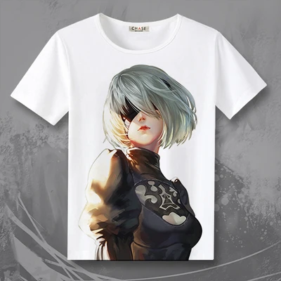 Новая игра NieR Automata 2B футболка NieR: Automata футболка для мужчин и женщин футболки TX009 - Цвет: 2