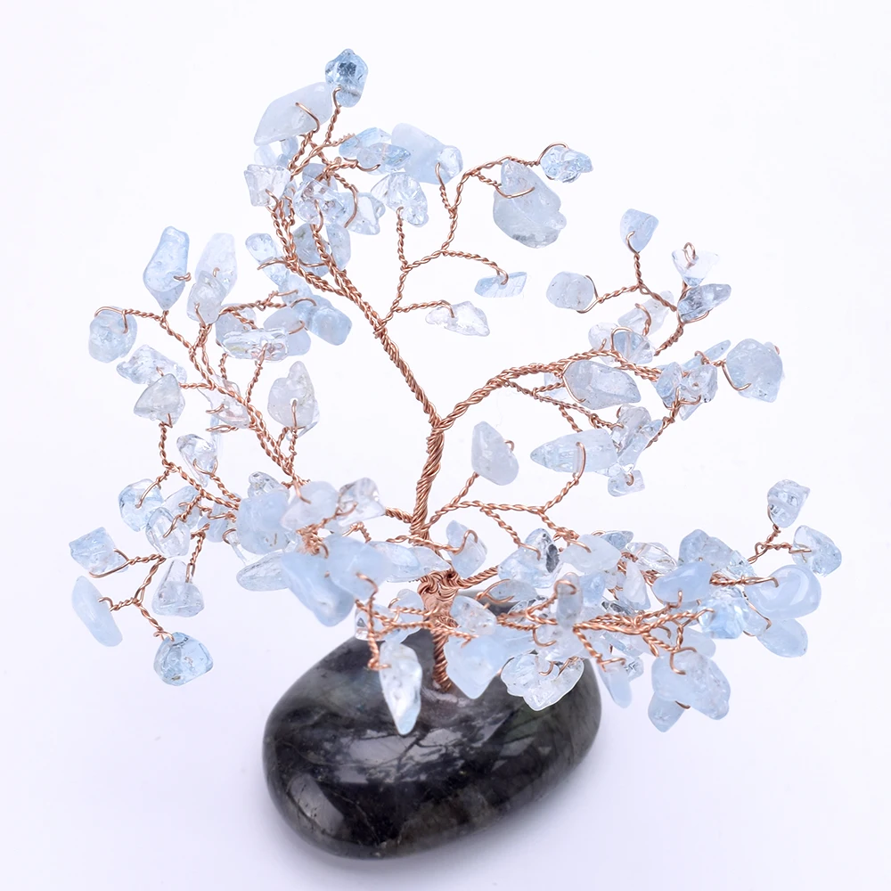 Кристалл счастливые деньги дерево фигурка украшения кварцевый кристалл