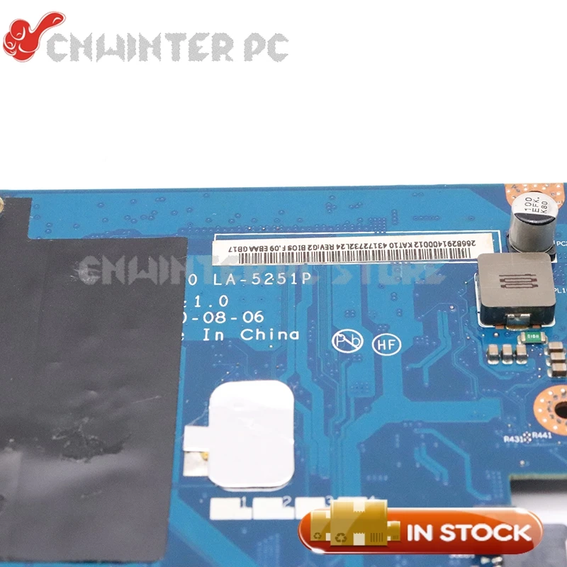 NOKOTION 598764-001 LA-5251P для HP ELITEBOOK 2540P Материнская плата ноутбука i5-540M QM57 GMA HD DDR3 |