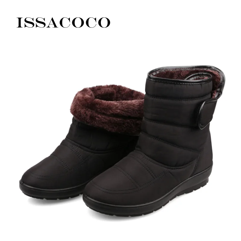 ISSACOCO/зимние ботинки женская зимняя обувь женские зимние детские модные