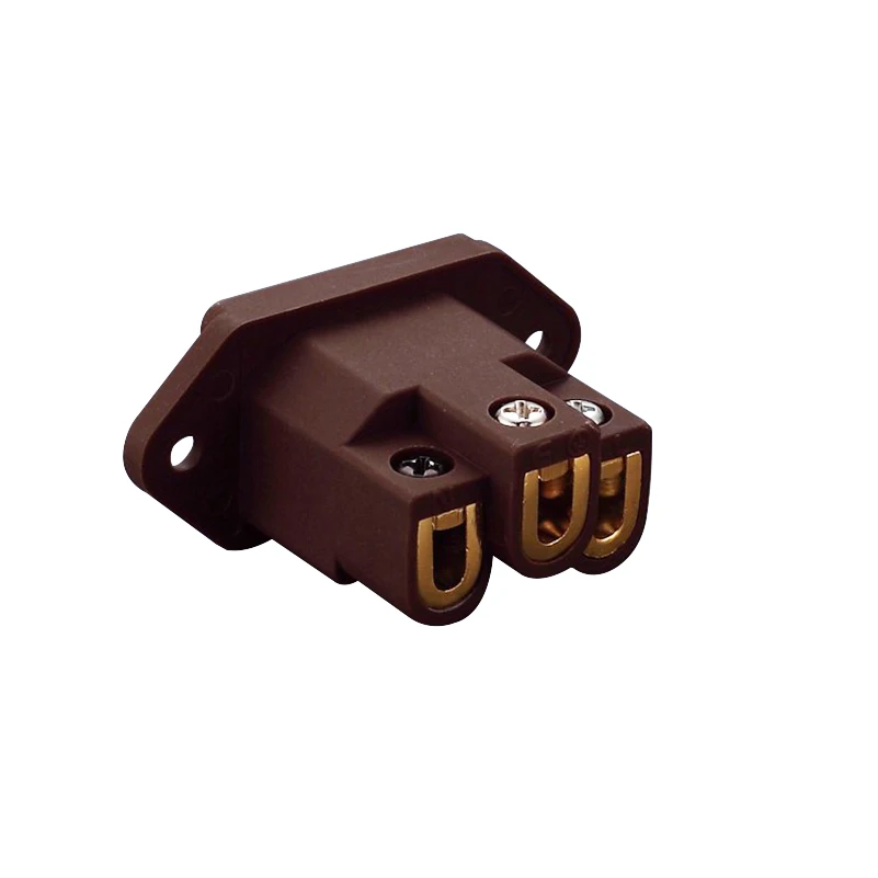 Viborg Brown Audio Grade VI06CG Pure Copper Gold Plated IEC Inlet Plug AC 250V 15A Power Socket | Электроника