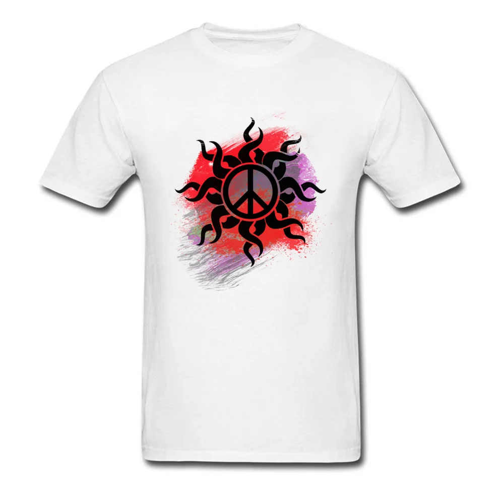 Графический знак мира с рисунком дизайнерская футболка круглым воротником