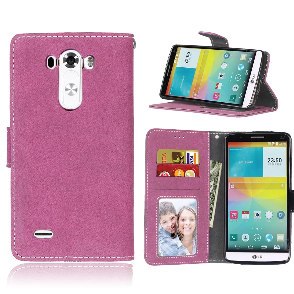 Rose Флип кожаный чехол-бумажник для LG G3, чехол для телефона s с подставкой, держатель для карт, чехол для fundas LG G3 D830 D831 D850 D851 D855, чехлы, сумка - Цвет: Rose