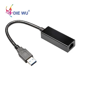 DIEWU external USB3.0 to RJ45 network adapter 10/100/1000Mbps Chip Realtek 8253 for PC Laptop Win 7/8/10