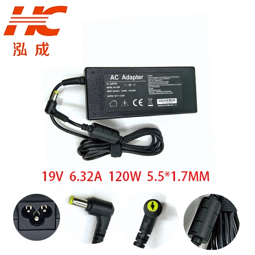 

Power Adapter For ACER 19V 6.32A ADP-120ZB BB 120W Aspire 5943G 5950G 8942G DC:5.5*1.7mm Notebook Laptop AC Adapter Charger