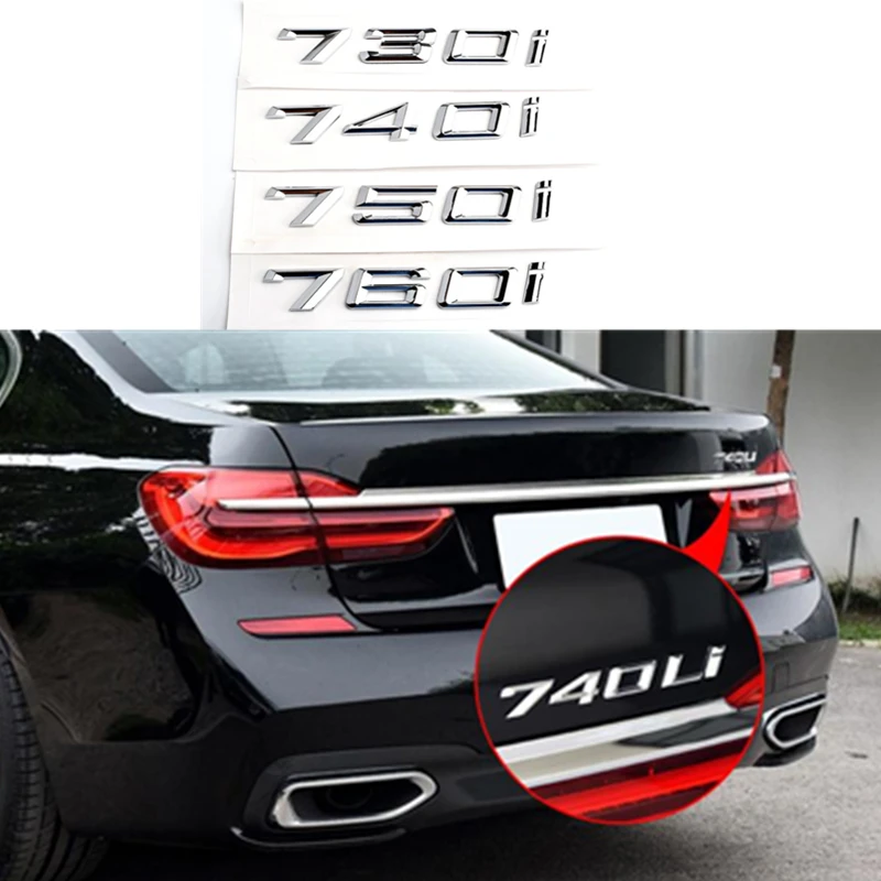 

For BMW 7 Series Sticker Plastic Number Letter 730I 740I 750I 760I For E23 E32 E38 E65 E66 E67 E68 F01 F02 Car Decoration Emblem