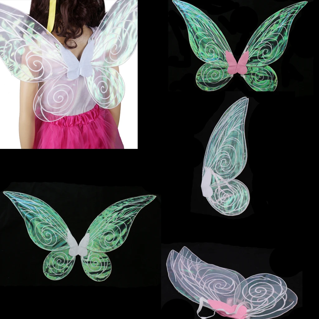 Shiny Color Changing Butterfly Angel Fairy Wing Adult Party Fancy Dress for Wedding Birthday Baby Shower Party Favor Decor Gift