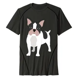 2017 бульдог средних логотип Человека Короткие футболки с круглым вырезом сукно