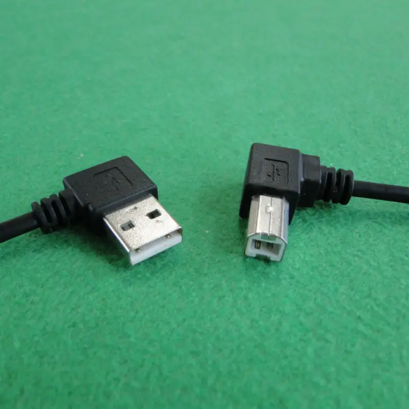 USB 2 0 штекер и правый угловой на B Угловой 90 градусов двойной разъем для принтера