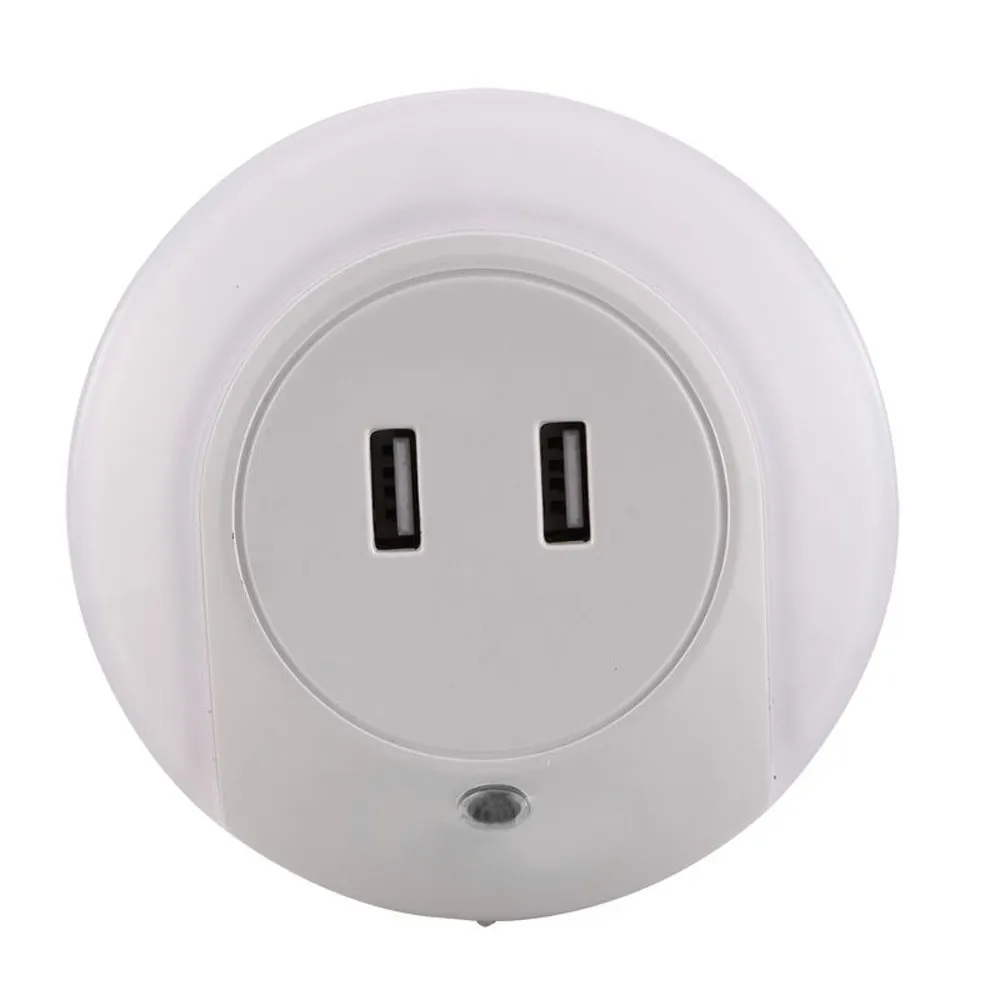 Двойной USB прикроватное зарядное устройство светодиодный светильник