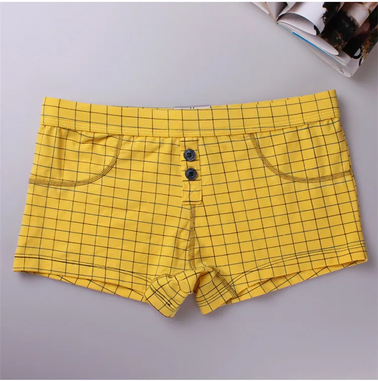 Трусы-боксеры хлопковые в клетку из лайкры 3 шт./лот | Мужская одежда