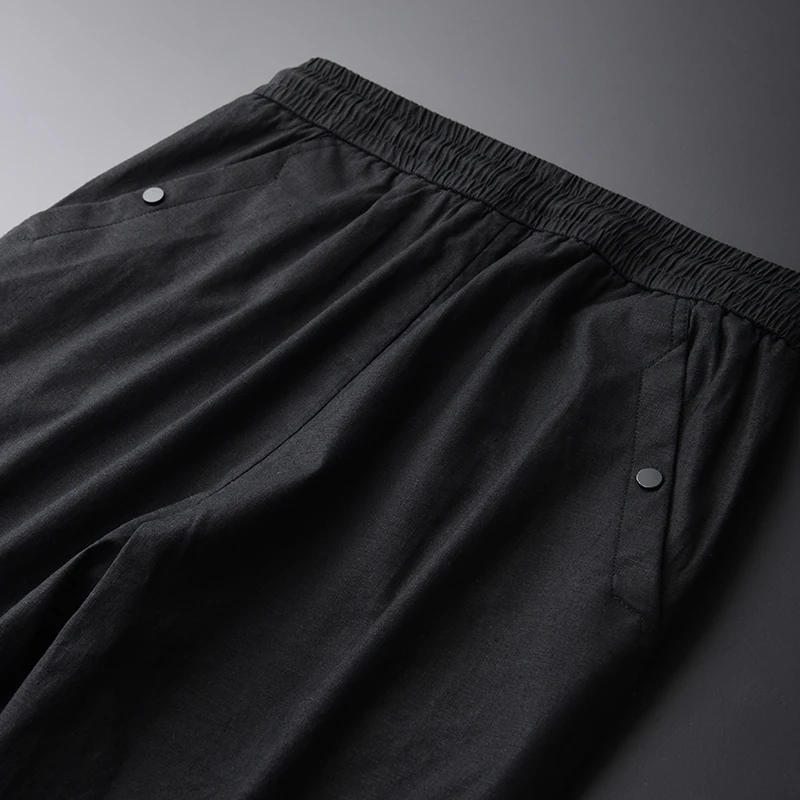 Minglu/весенние мужские брюки роскошная льняная ткань вышитые размера плюс 4xl с