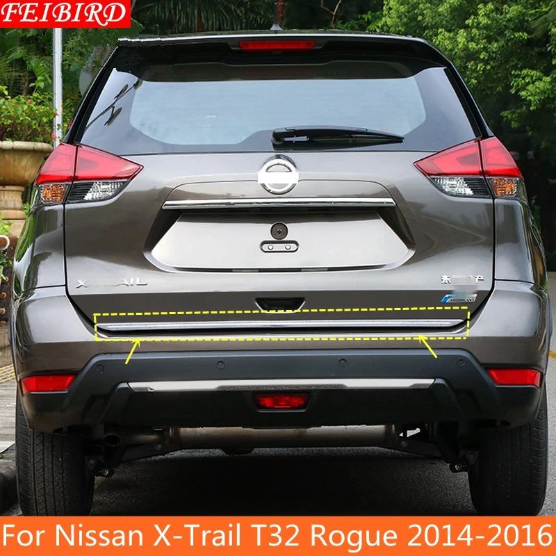 Rear Cover Tailgate Trim Door Handle Molding Boot Garnish Bezel For Nissan X-Trail X Trail T32 Rogue 2014 2015 2016