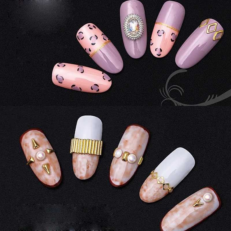 100 шт. гвоздики для нейл-арта квадратные треугольные ромбические