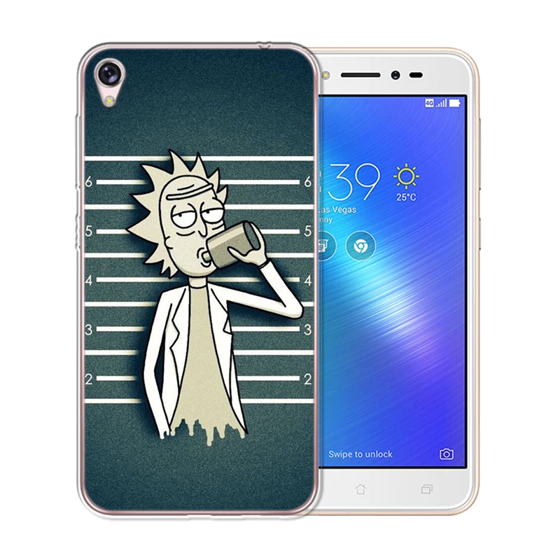 Phone Case Cover For Asus Zenfone Live ZB501KL Max 3 4 Pro M1 ZB602KL ZC520KL ZC520TL Soft TPU Silicone Luxury Rick And Morty |