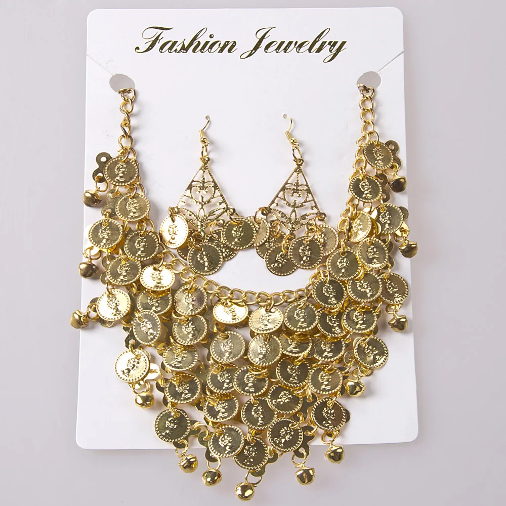 Ожерелье для танца живота ювелирные аксессуары 2 шт. серьги + ожерелье двойка