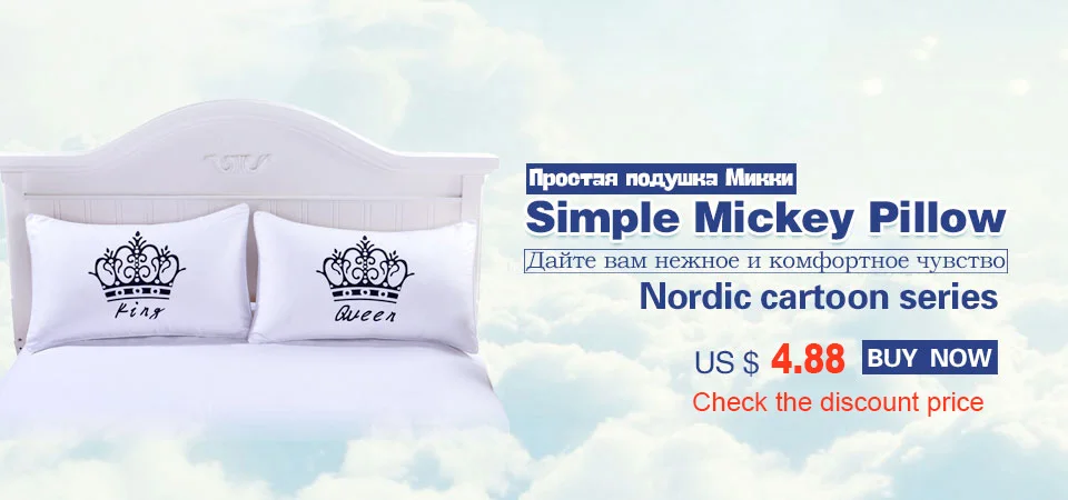Очаровательные комбинезоны с рисунком «Микки Маус» Мышь Подушка Чехол Белый для влюбленной пары, для семьи Подарок Подушка Чехол s дома Beddroom теплые гольфы, две пары/партия подушки Постельное белье Капа
