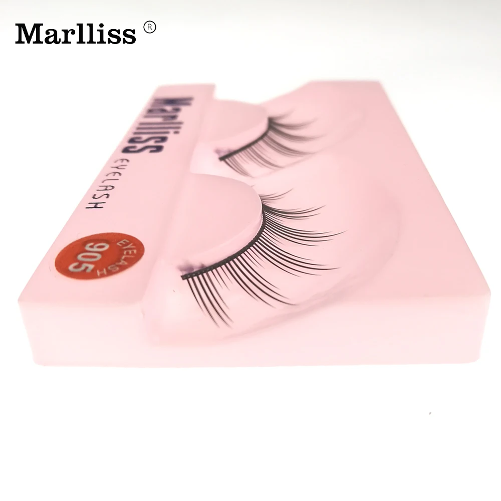 Marlliss натуральные длинные накладные ресницы синтетические чехол для ресниц |