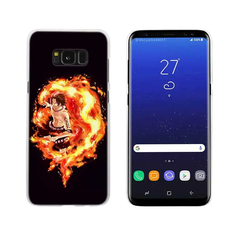 Sheli Аниме one piece прозрачный Note 10 9 pro Жесткий чехол для samsung Galaxy S4 S5 S6 S7 S8 S9 Mini Plus Edge s10 lite - Цвет: 13