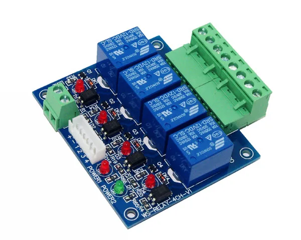 4-Канальный Релейный переключатель DMX512 Контроллер релейный выход DMX реле