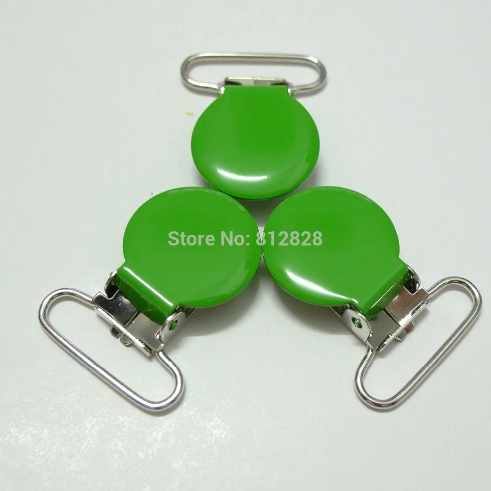 25 шт 1 'ཕ мм # MD39 Келли зеленый цвет эмаль подтяжки зажимы|suspender clips|enamel suspender