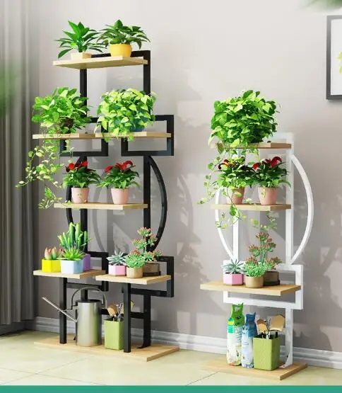 

Balcony flower shelf floor - to - floor green carrot flower shelf sitting room tieyi meat flower multi-layer