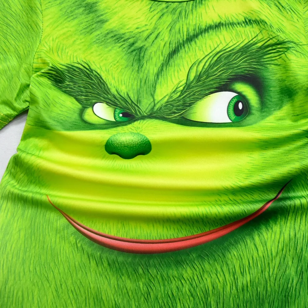 ZSQH Grinch/Новая модная детская футболка костюм гринча с надписью How The Grinch