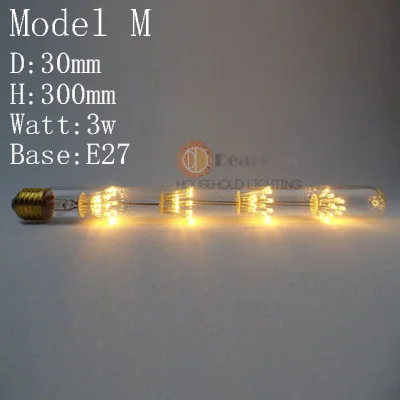 220 V-240 V E27 винтажный Ретро светодиодный светильник Эдисона 4W ST64/A19/G80 внутренний светодиодный светильник, Ночной светильник, рождественские подарки(BM50 - Цвет: Model M E27