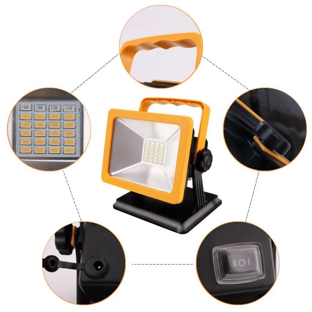 Портативный 5730SMD 15 Вт 24LED USB перезаряжаемые кемпинговые прожекторы Аварийный