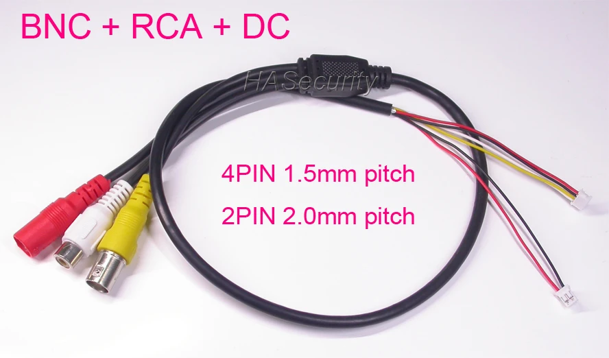 Кабель BNC + RCA DC 4 контактный (шаг 1 5 мм) 2 (2 0 для устройства установки модуля платы