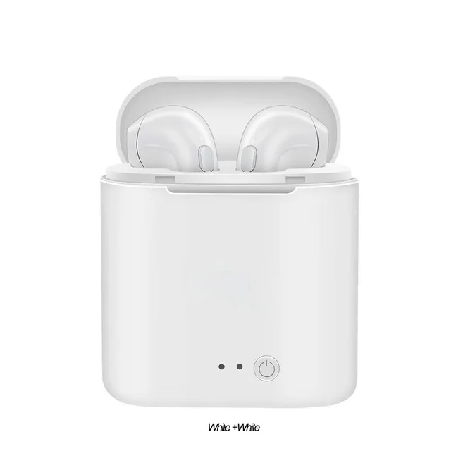 White I7s tws беспроводные Bluetooth наушники, гарнитура, стерео наушники-вкладыши с зарядным устройством для смартфона, Bluetooth наушники - Цвет: White