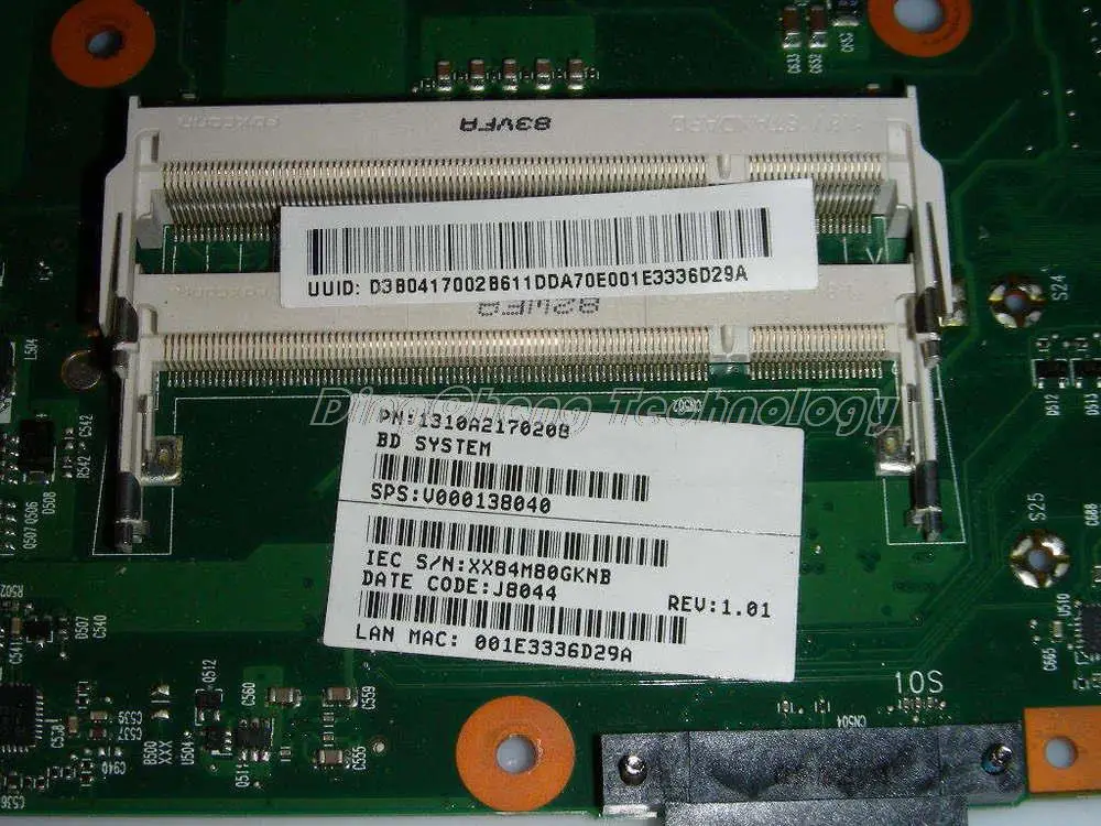 

Laptop Motherboard For Toshiba Satellite L300 V000138040 6050A2170201-MB-A03 GM965 DDR2 Mainboard