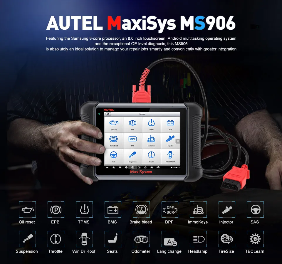 Autel MaxiSys MS906 автомобильный диагностический инструмент Автомобильный сканер OBD2