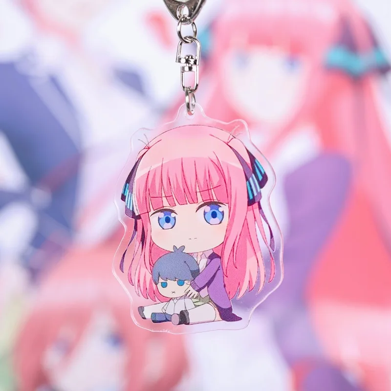 5 шт. аниме Gotoubun no Hanayome акриловые игрушки Фигурки брелки Nakano Ichika Nino Miku Косплей Брелки Подвески для сумок брелки
