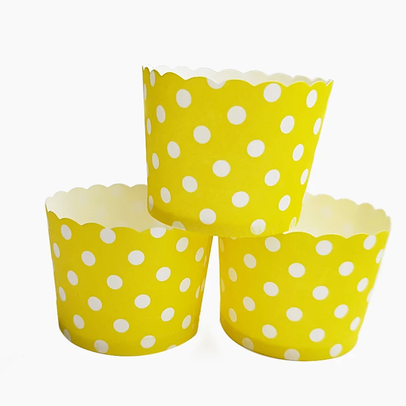 100 шт красный маленький белый горошек полосатая бумага торт кекс чашки лоток