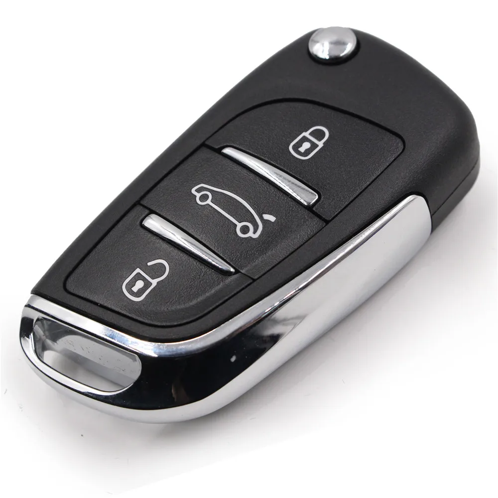 Keyecu DS модифицированный складной дистанционный брелок 3 кнопки для Citroen C2 C3 433 МГц
