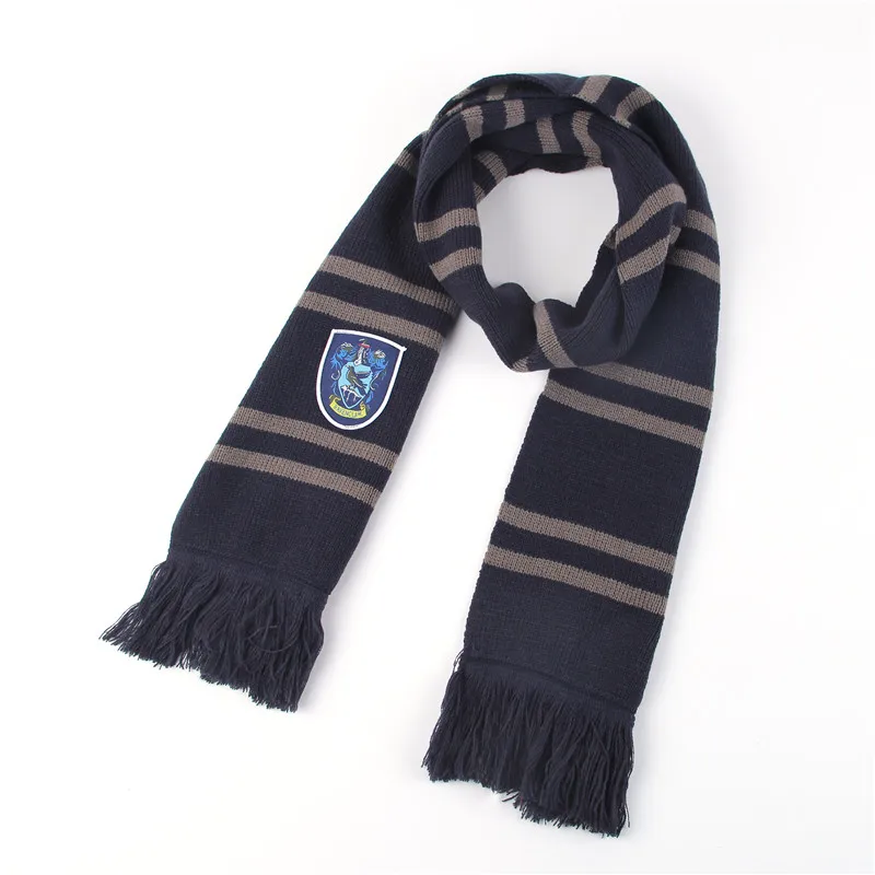 Ravenclaw scarf Шарфы Гермионы, Маскарадные костюмы Гриффиндор Слизерин, хаффлпуф, когтевые шарфы, шарфы Гермионы для мужчин, женщин, мальчиков и девочек на Хэллоуин - Цвет: Ravenclaw scarf