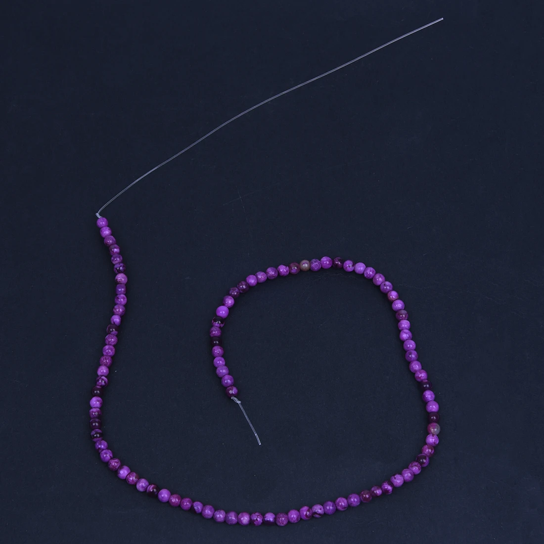 Бусины россыпью камень Sugilite минеральный Круглый 4 мм фиолетовый - купить по