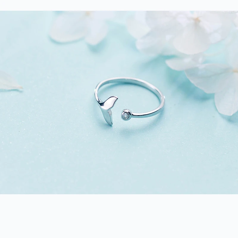MloveAcc 100% 925 Sterling Silver Fashion Women Mermaid Tail Rings for Girls Tear Jewelry | Украшения и аксессуары