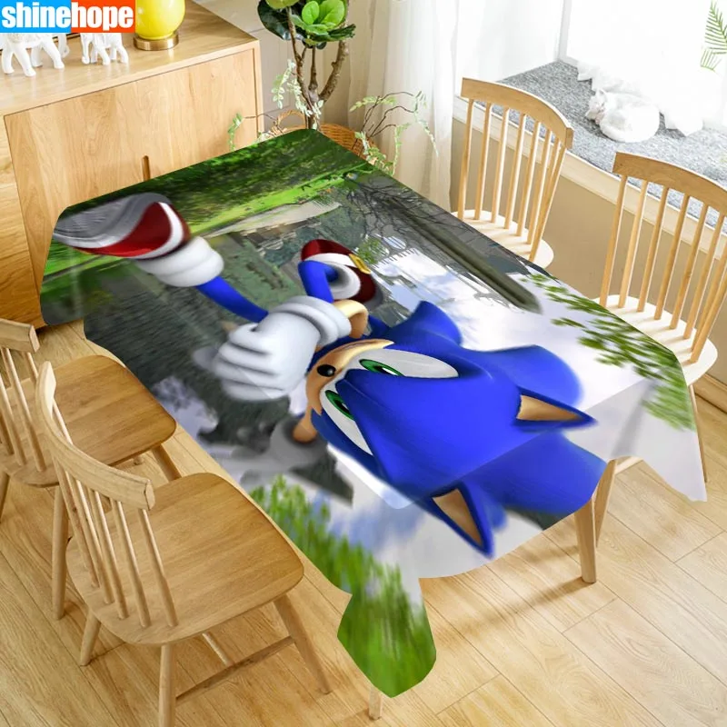 Новое поступление, Заказная скатерть Sonic The Hedgehog, водонепроницаемая, ткань Оксфорд, прямоугольная, скатерть для дома, вечерние, скатерть - Цвет: tablecloths 28