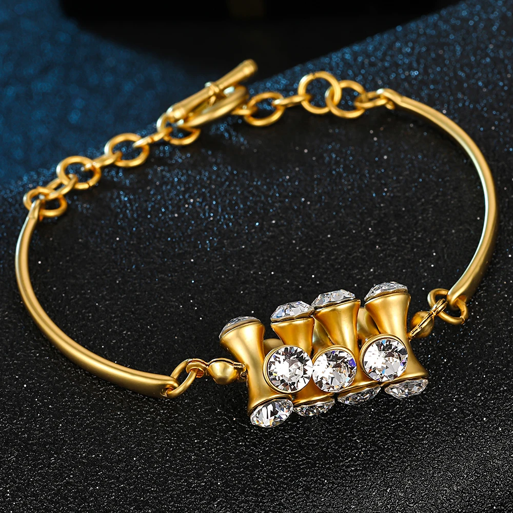 XZP позолоченный браслет с кристаллами из австрийских браслетов модные ювелирные