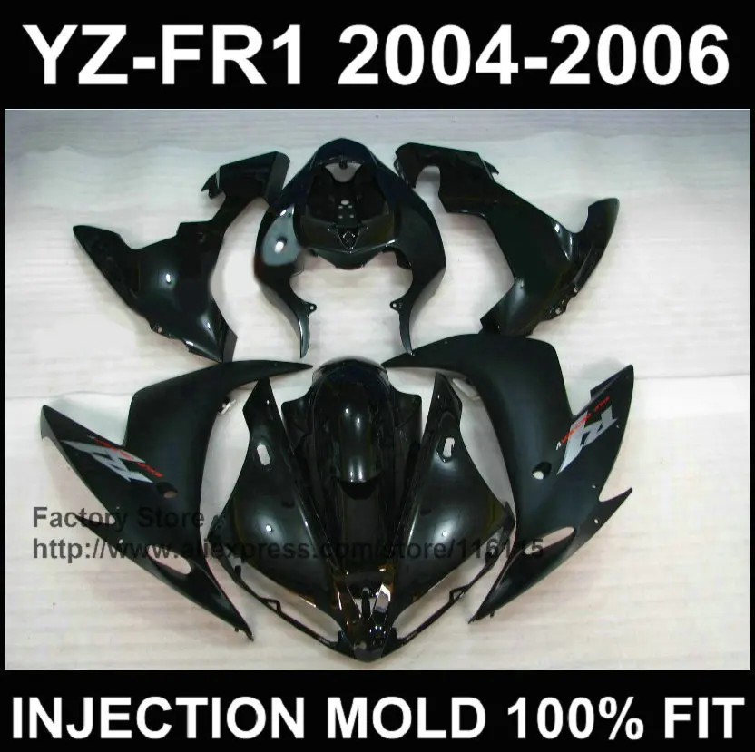 Лидер продаж! Обтекатели для YAMAHA YZF R1 черные матовые 2004 2005 2006 YZFR 04 05 06 с полным