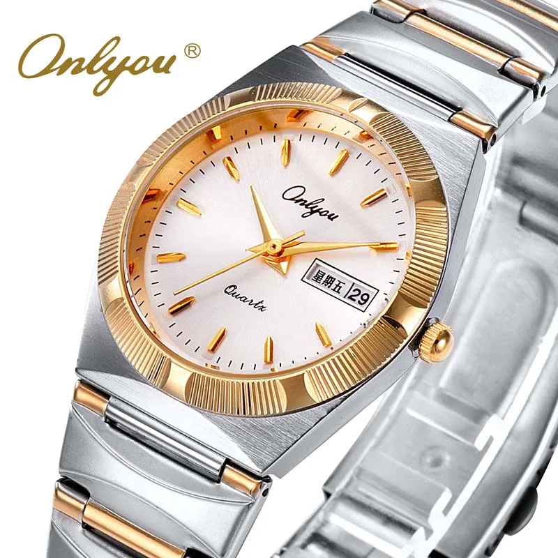 Для женщин Часы золото Нержавеющая сталь женский часы Элитный бренд Бизнес дамы