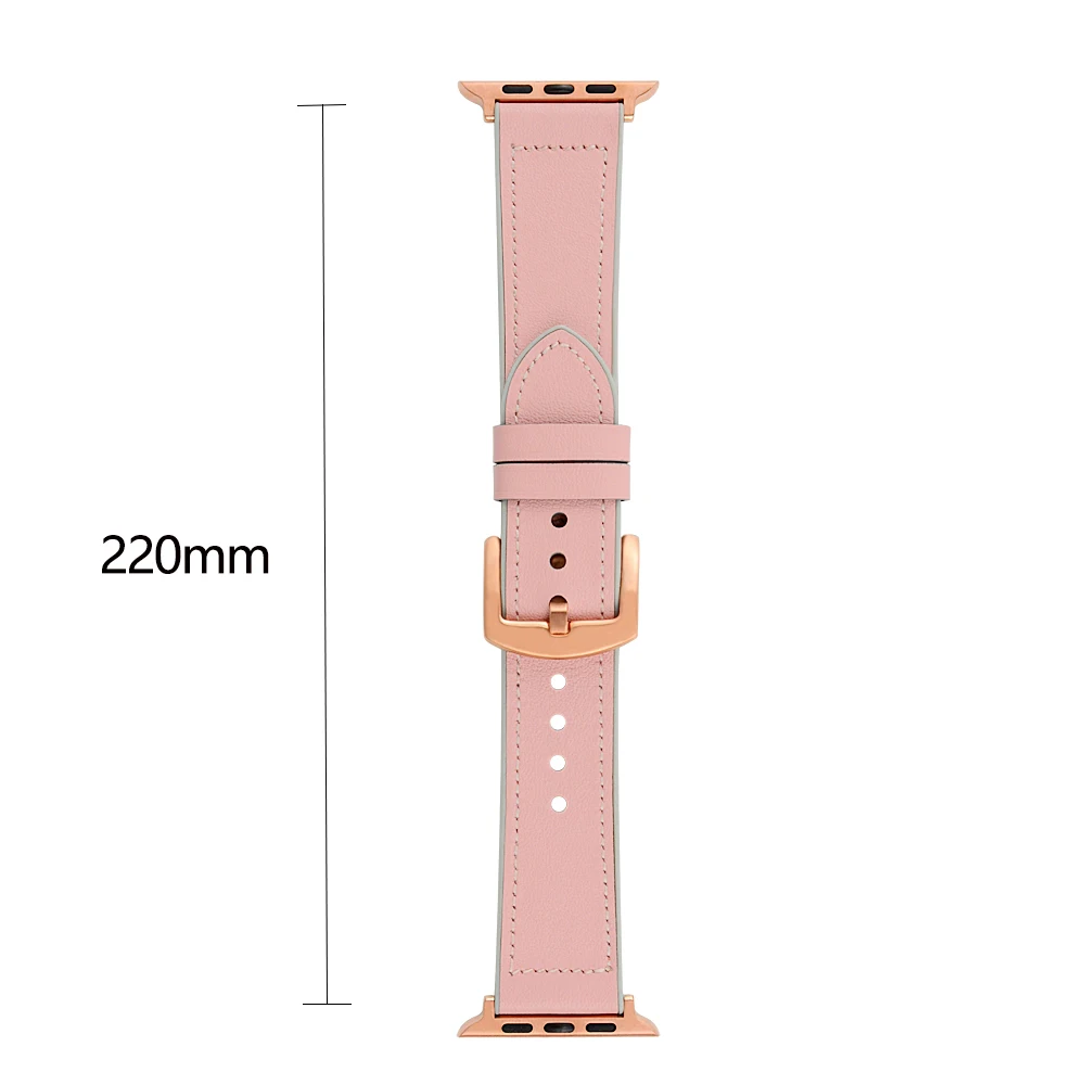 Высококачественная кожа + силиконовый ремешок для apple watch band 42 мм 38 iwatch series 4/3/2/1 44 40