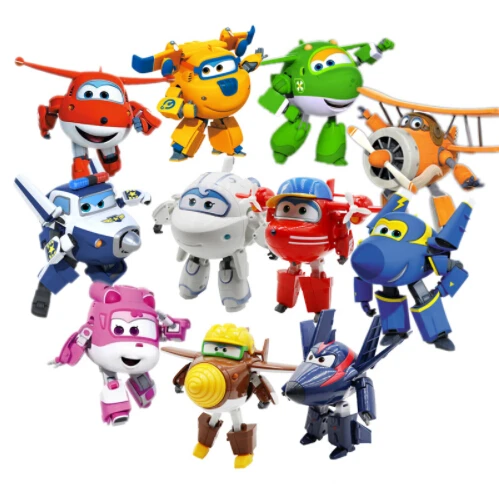 Big!!!15cm ABS Super Wings Deformation Airplane Robot Action Figures Wing Transformation toys for children gift Brinquedos | Игрушки и