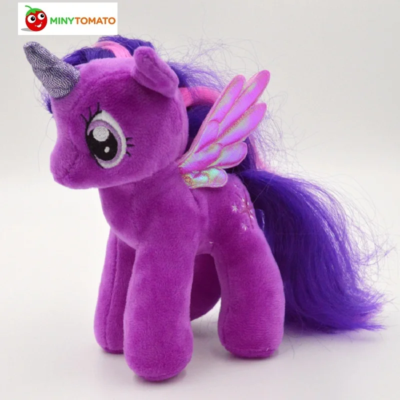 Бесплатная доставка 19 см Высокое качество Дети Purples маленькая лошадь плюшевая