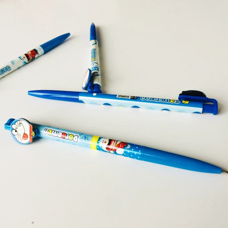 3 шт./лот 0,5 мм черные чернила Kawaii пластиковые Doraemon гелевая ручка роллербол ручка для школы офиса поставка студенческие канцелярские принадлежности