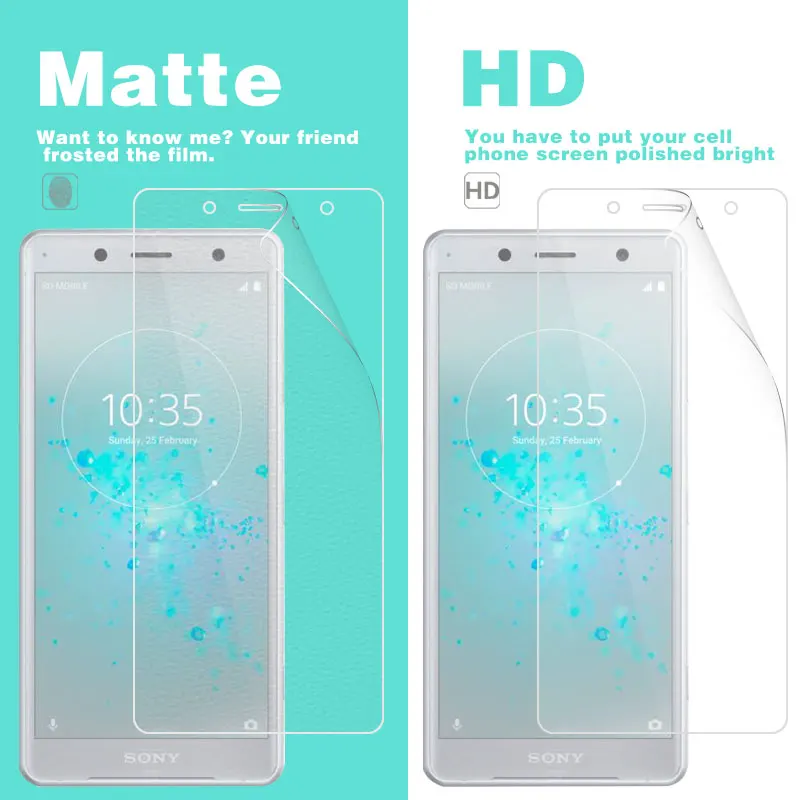 Антибликовая матовая пленка для Sony Xperia XZ2 Compact H8314 H8324 5 в HD прозрачная глянцевая с