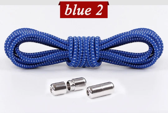 blue 2 Новинка; шнурки для обуви; Мужская и женская обувь; кружевные кроссовки для детей и взрослых; фиксирующие шнурки; быстрые металлические шнурки; удобная обувь; креативные шнурки - Цвет: blue 2