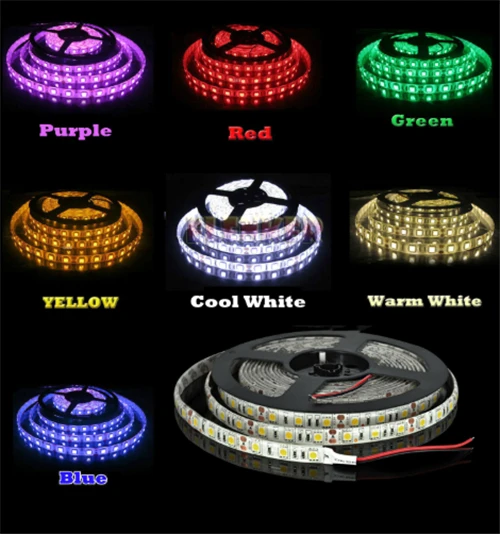 5 M 300 Светодиодные ленты света 3528 5050 5630 SMD rgb-лента рулоны лент Водонепроницаемый